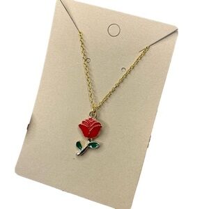 Red rose necklace